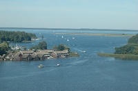 Ferienwohnungen am Wasserturm Blick vom Turm auf die Müritz